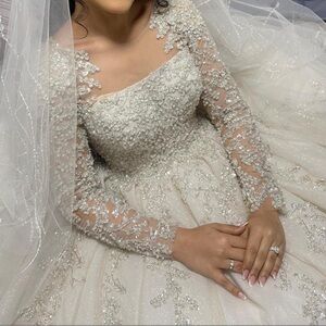 Elegant Beaded Wedding Dress